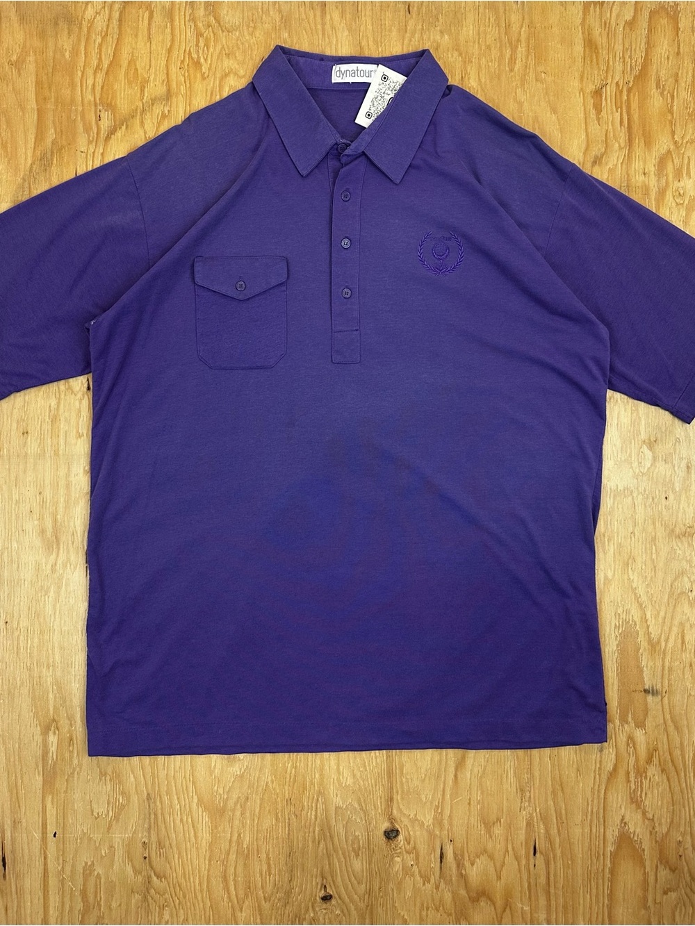 Men's Purple Polo Shirt with Chest Pocket